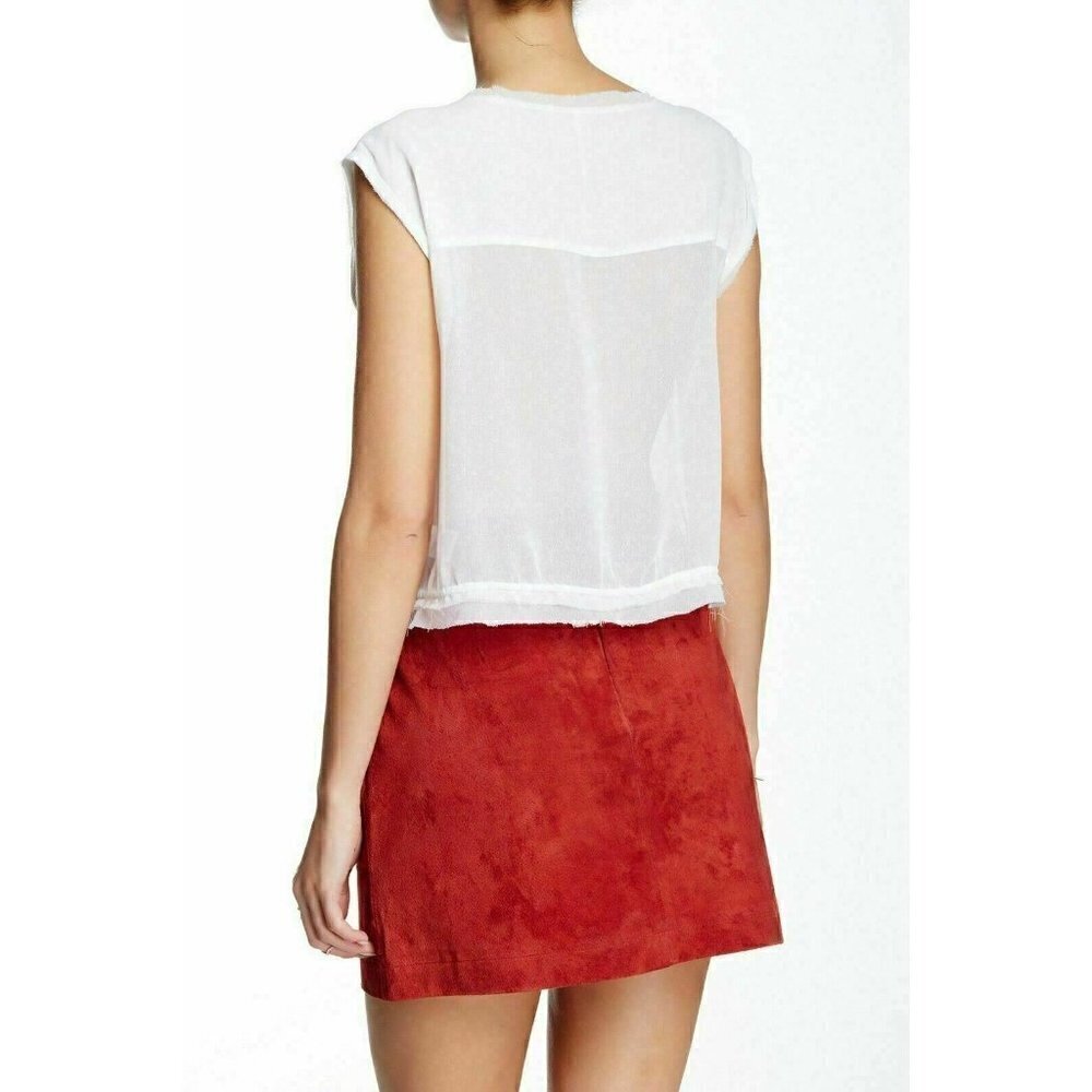 Free People Womens White pennies Sheer Storyteller - Picture 6 of 12